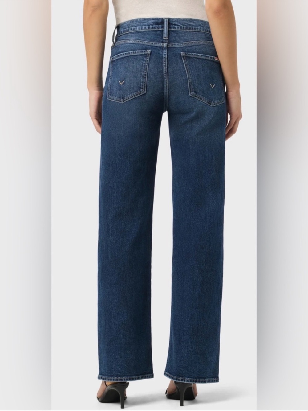 Hudson Rosalie Jeans Wide-Leg High-Rise Jeans - Blue (Woolf) - Picture 2 of 11